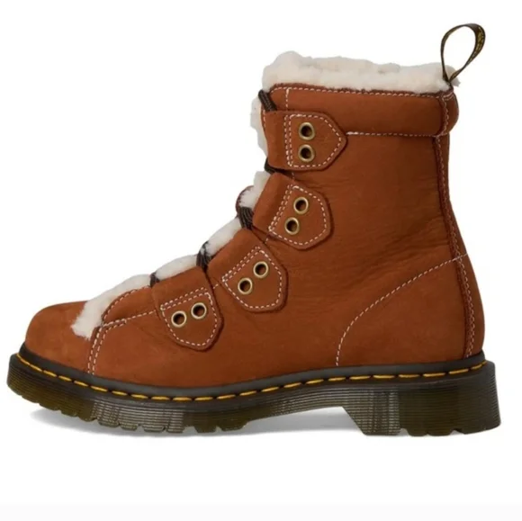 Dr Martens Butter Soft Fur Boots 1460 - Picture 4 of 13